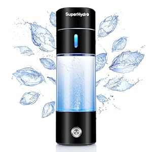 Hydrogen Water Bottle, with SPE PEM Technology Water Ionizer, Generates Real 4000-6000PPB Pure Hydrogen Rich Concentration, Suitable for Office, Travel, Exercise, Gift for Love