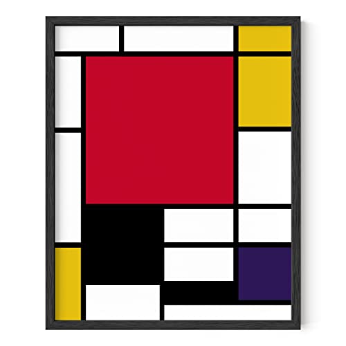 HAUS AND HUES Geometric Wall Art - Piet Mondrian Modern