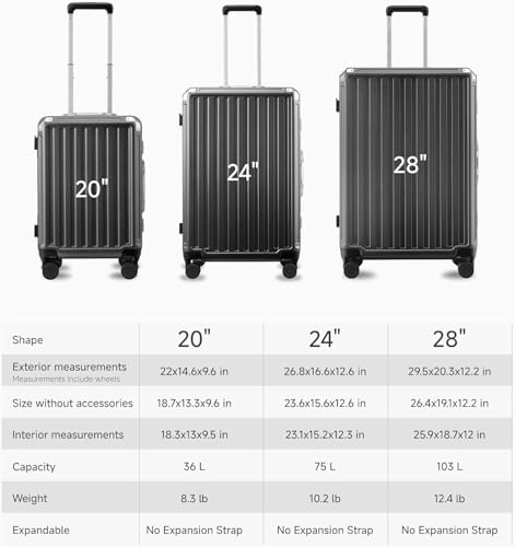 LUGGEX LUGGEX Carry On Luggage 8010-GBK20 の商品画像 8