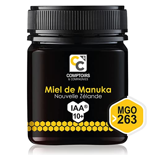 COMPTOIRS ET COMPAGNIES - Miel de Manuka Actif - IAA10+ (MGO263+) - Origine Nouvelle Zélande - 250g