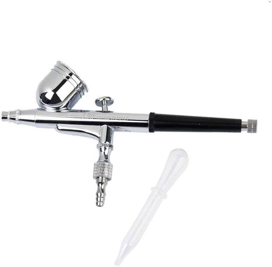 NUOBESTY 0.2mm Nozzle Airbrush for Nail Art HD-130 Spray Gun with Cleaning Brush for Professional Makeup and Nail Design for Artists and Enthusiasts