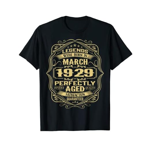 Vintage Marzo 1929 93 Regalo de cumpleaños para hombres y mujeres Camiseta