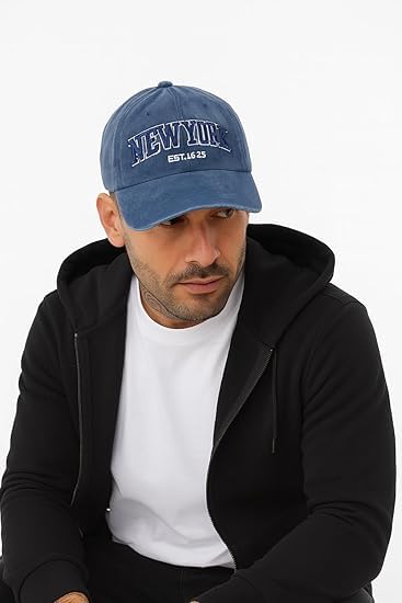 Image of Unisex Denim Adjustable Baseball Cap for Men & Women | Stylish Free Size Summer Sports, Gym, Travel & Casual Cap