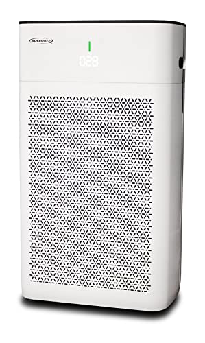 Soleus Air Exclusive Large Room Air Purifier, Dual True HEPA Filter, Dual Carbon Filter, Hospital Grade, Real Time Air Quality Sensor, Mirage Display, Extremely Quiet, Up to 500 SqFt… -  KJ460F-B01