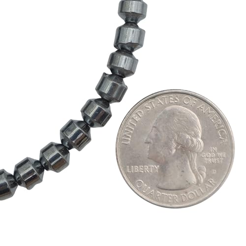 6mm Hematite Barrel 99-Bead Tasbih Bracelet with Divider and Tassel for Meditation and Prayer3