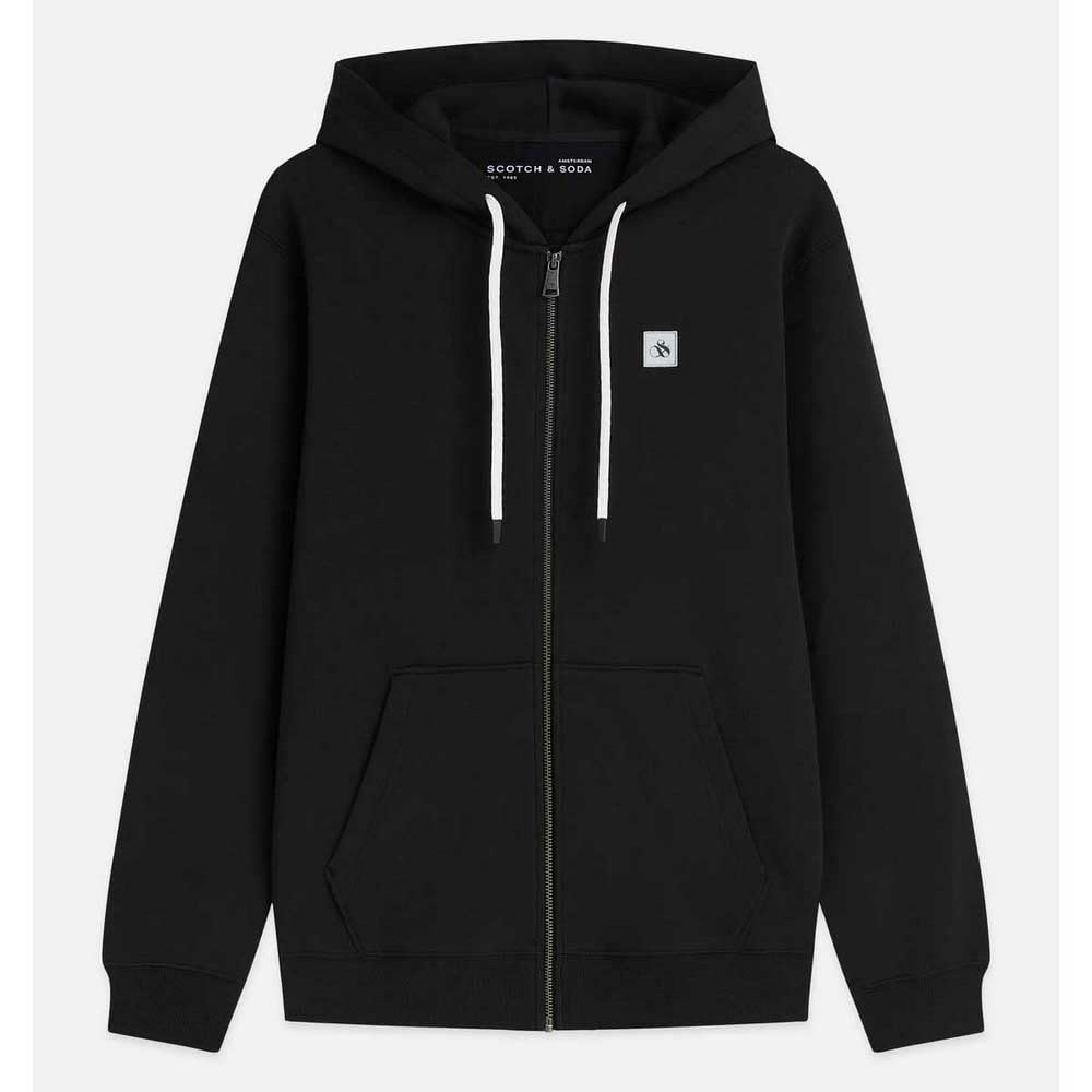 Scotch & Soda Logo Zip-throough Hoodie - Regular Fit Felpa con Cappuccio Uomo