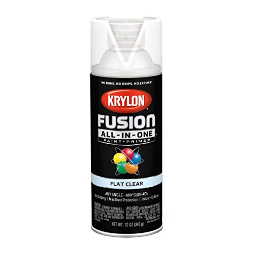 Fusion All-In-One Spray Paint for Indoor/Outdoor Use, Satin Clear, 12 Ounce (Pack of 1) - Krylon K02729007