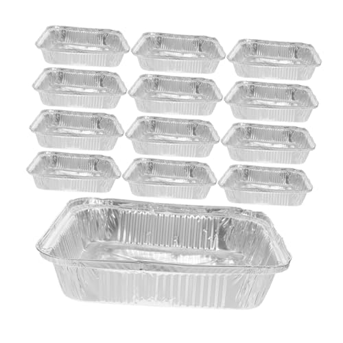 MUELODSIC 30個 使い捨てアルミホイルベーキングトレイ 耐熱均一加熱プ 角型パン 家用および業務用ケーキやパン焼きに