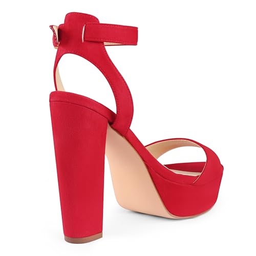 Image of MERUMOTE Women's Fashion Platform Sandals Block Heels Wedding Summer Dress Shoes