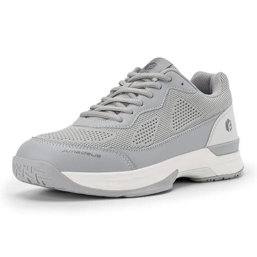 Image of FitVille Wide Pickleball Shoes for Men Tennis Shoes Sneakers for All Court Racquetball Athletic Shoes for Racquet Sport | Arch Support & Wide Toe Box