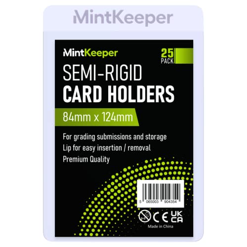 MintKeeper - Semi Rigid Card Holder - Recommended Size for PSA BGS SGC Grading (25 Pack)