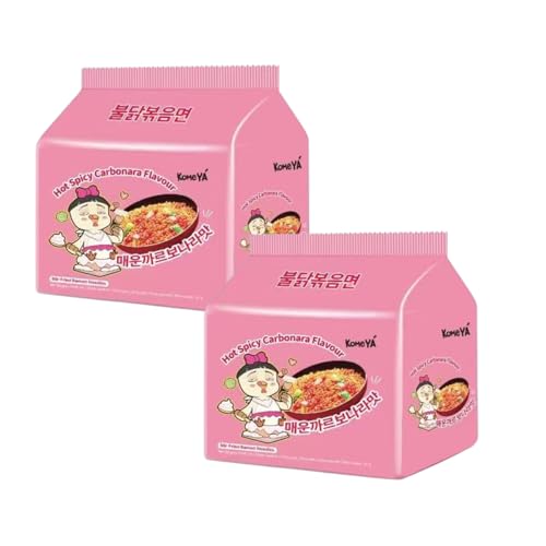 Komeya | Pack 10 Fideos ramen salteados coreanos - Ramen Coreano Carbonara ultra hot Chicken 131g