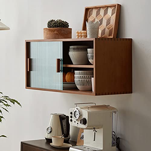zyr Wandregal Hängender Schrank, Speiseküche Küche Arbeitsplatz Schrank Bar Sideboard Schrank Lagerschrank Home Decoration Kleines Kabinett (Color : Brown) - Image 5