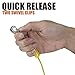 BV Dog Tie Out Cable 25 Feet - Heavy Duty Dog Lead Up to 35 Pounds - Reflective & Rust-Free with Quick Release Swivel Clips & 360° Rotating Clasp - Tangle-Free Dogs Runner for Yard (Yellow, Single)