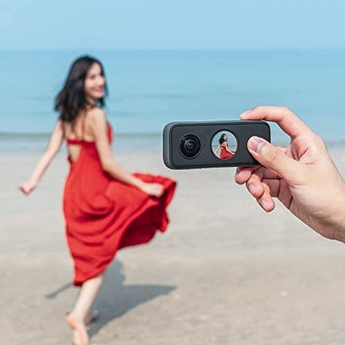 Insta360 ONE X2 360-Degree Action Camera, 5.7K 30fps, 10m Waterproof, Stabilization, LCD Touch Screen, Rechargeable 1630mAh Battery, AI Editing, Live Streaming, Webcam