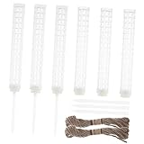 BESPORTBLE 6stücke Teiliges Moosstäbe Für Monstera Stapelbare Kunststoff-rankhilfen Mit Seilen Für Kletterpflanzen Vertikale Unterstützung Für Zimmerpflanzen Für Innenräume