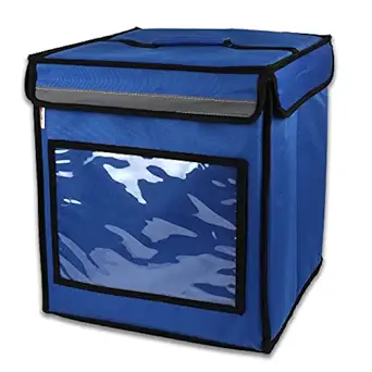 HOT DELIVERY BAGS Insulated Water Stain Repellent Food Pizza Delivery Bag 15X15X16 Inches (Blue)