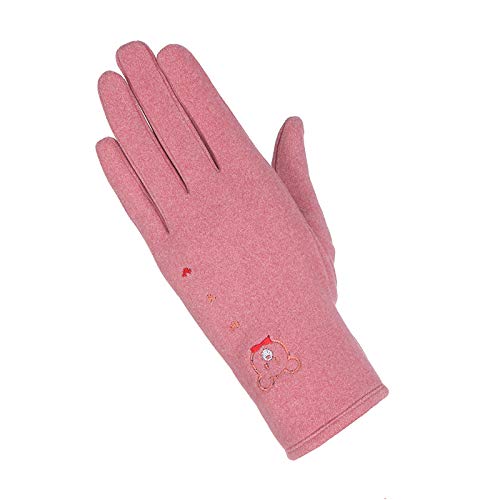 Preisvergleich Produktbild CZZJH Handschuhe Reithandschuhe Süße Weibliche Touchscreen Warme Winddichte Kaninchen Plüsch Baumwollhandschuhe