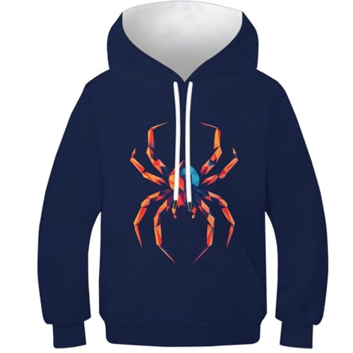 Sweat à capuche imprimé 3D enfants 6-15 ans sweat-shirt motif faune 9-11Y