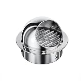 La Cappa For Parete Esterna Ispessita In Acciaio Inossidabile 304 È Spessa, Inossidabile, Indeformabile, Scarica Senza Intoppi, Cappa Di Scarico Antivento E Antipioggia 1 Pezzo(110mm (4.3 inches))
