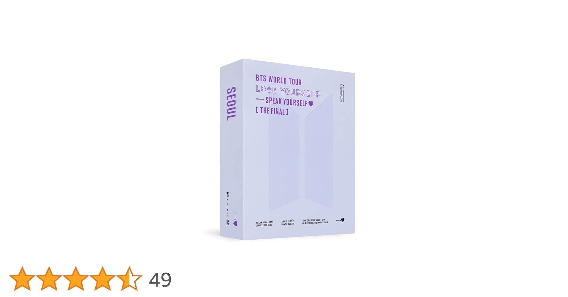 BTS WORLD TOUR 'LOVE YOURSELF : SPEAK YOURSELF' [THE FINAL