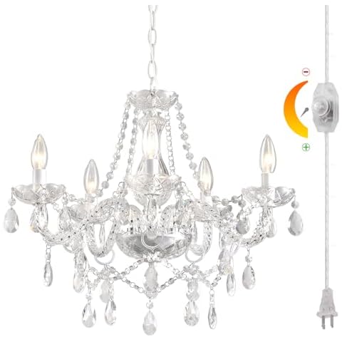HOXIYA Dimmable Glass Chandelier Cover