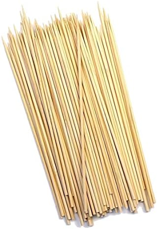 PENNY SAVER Bamboo Skewers Barbecue Wooden Skewers Sticks for Chocolate Fountain Cake Topper BBQ Appetizer Cocktail Kabab & Fruit Marshmallow Roasting Campfire Fondue Skewer Sticks 30cm (150 Pack)