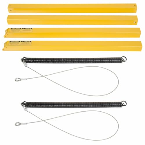 Heavy-Duty Dual-Sided Trailer Liftgate Ramp Assist System - Supports 350 lbs | Fits Side Rail Heights 10-24 inches & Tailgate Heights 4-6 feet | Bright Yellow