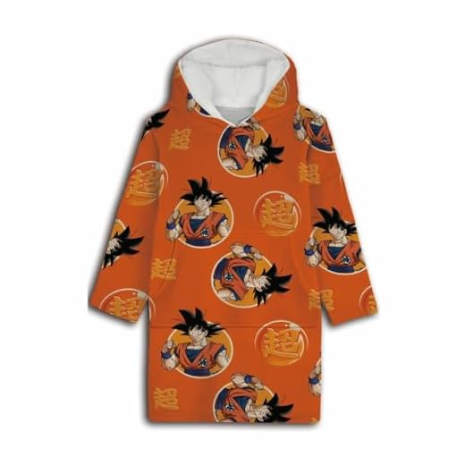 TOEI ANIMATION Sudadera Polar Marca Modelo Bata Sudadera Oversize Dragon Ball Coral Adulto
