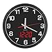 12 Inch Analog Wall Clock, Silent Non-Ticking Quartz Large Wall Clocks with Night LED Time Diplay ,Battery Operated Decorative Wall Clock for Office, Kitchen, Living Room