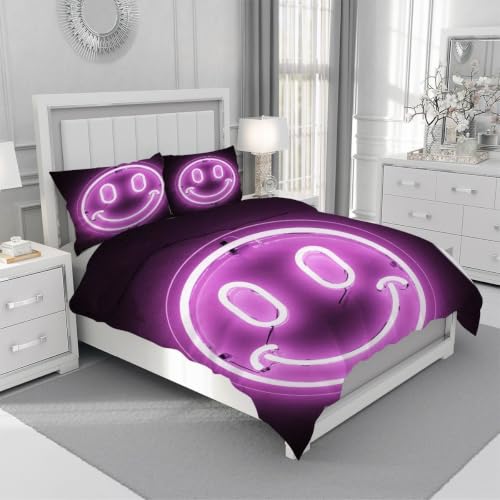 Housse de Couette 90x190 cm Enfant Parure de Lit Microfibre Rose