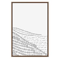 SIGNWIN Framed Canvas Wall Art Organic Shapes Geometric Patterns Digital Art Modern Art Contemporary Relax/Calm Black and White for Living Room, Bedroom, Office - 16