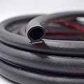 Seal Strip Big D-Shape Weatherstrip Door Seal 0.649" Height X 0.57" Width Automotive Window Door Soundproofing, Car Motor Auto Door Rubber Weather Stripping Hollow Black (20 FT)