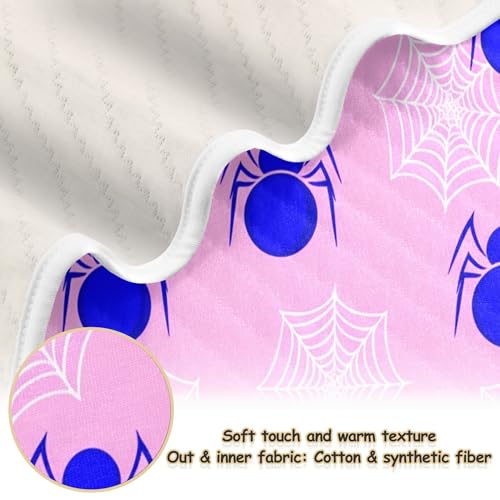 Burbuja Webs on Pink Baby Blanket for Boys Girls, Nursery Soft Warm Swaddling Receiving Baby Blankets, 30x40 in Toddler Blanket2