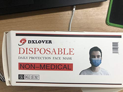 Face Masks For Kids, Breathable 3 Pleat Face Mouth Cover Mask, Elastic Ear Hook, Dxlover Face Masks, 50 Units, Blue (Tmz-11) #TOP7