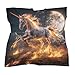 Unicorm Flames And Moon Silk Like Head Scarf for Women Bandana for Hair Wrapping Fashion Accessory Square Hair Scarves 18