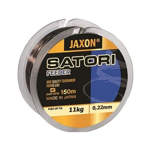 Jaxon Satori Feeder - Sedal de pesca (150 m, 0,16-0,35 mm, bobina monofilamento, 0,22 mm/11 kg)