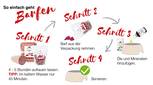 Tackenberg Barf Menü mit Rindfleisch für Hunde – 14 x 500 g