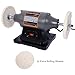 HDSZLJL 6-Inch Heavy Duty Electric Bench Buffer Polisher with 4 Buffing Wheels, CSA Certificated, Ideal for Metal, Wood, Jewelry, Knives, Jade, and Plastic Polishing (Gray + ABS+Steel(Q235))