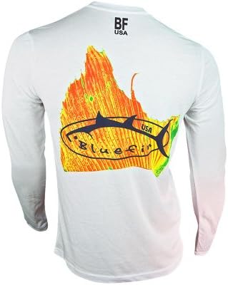 Bluefin Solar Sailfish Tail Long Sleeve Shirt - White - XL