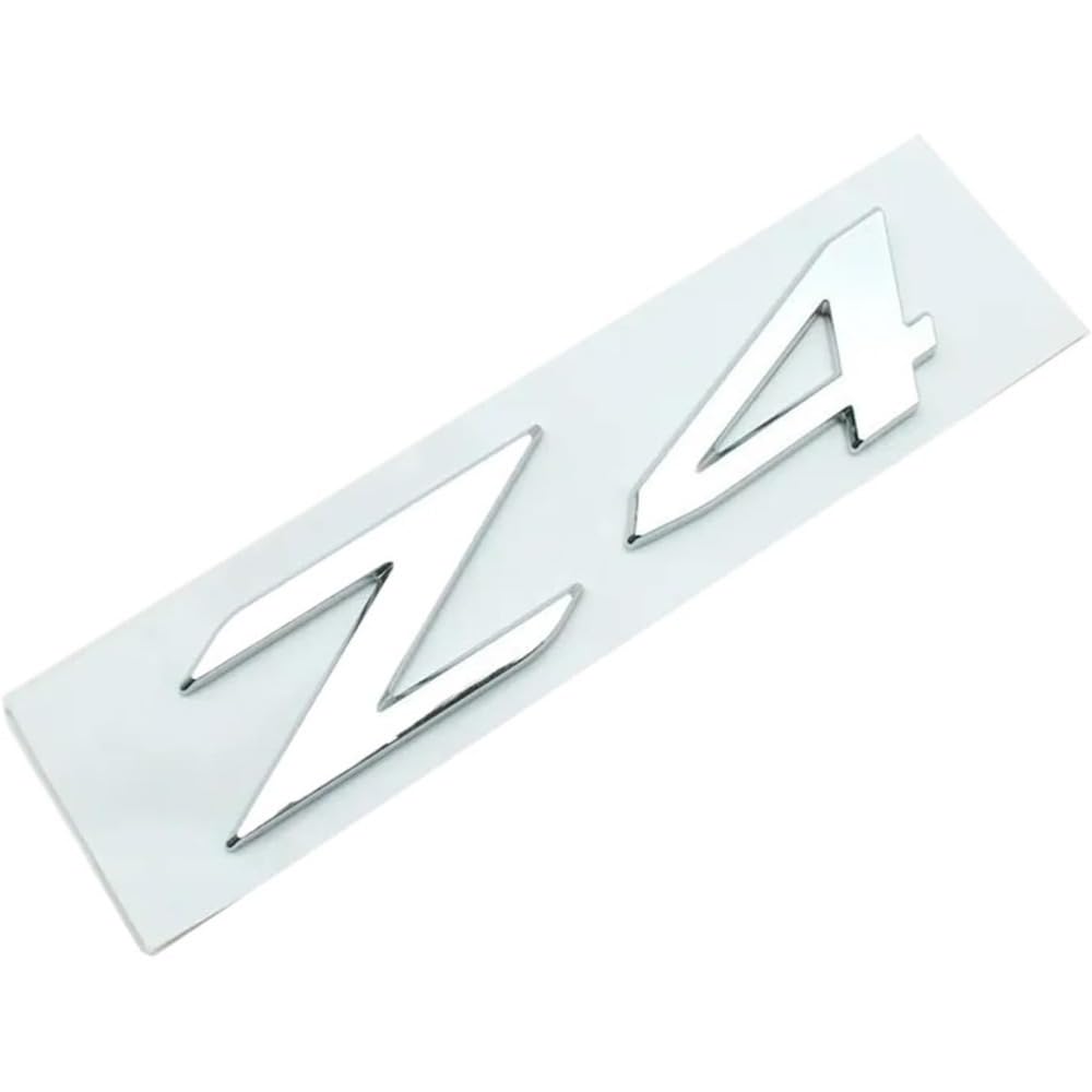 GIOPSQ for BMW Z4 3D ABS Chrome Black Z4 Rear Trunk Emblem Letter Sticker/Chrome Silver/A