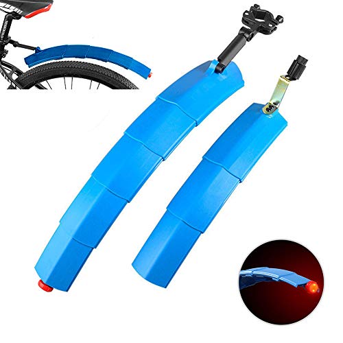 Bbrand Bike Fenders rain mud Tile All-Inclusive rainguard for Road Mountain Bicycle, Fenders Set 20-26 inch Retractable 5 Colors Optional (Blue)