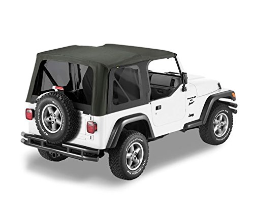 Bestop Replace-A-Top for OEM - Jeep '97-02 Wrangler TJ (Black Sailcloth; Tinted Windows; No Door...