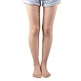 PreSox Fishnet Tights Seamless Nylotngs Pantyhose for Women, Color Skin, OS