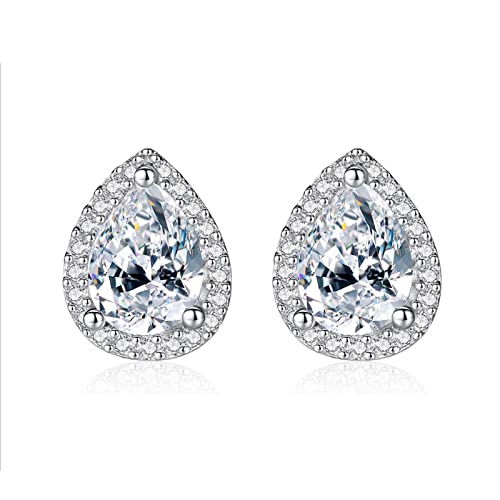 Boucles d'oreilles pour mariage avec diamant goutte d'eau pour briller en soirée