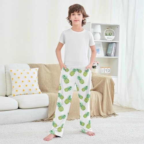 Pajama Bottoms, Pajamas Long Pant Pineapples Green Lounge Wear Casual Sleep Pants Soft Pjs Sleepwear 6