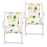 Mini chaise longue : décorations de chaise de plage hautement simulées, peuvent être associées à d'autres décorations de maison de poupée pour un meilleur effet décoratif, mini chaise
