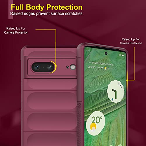 Image of Amazon Brand - Solimo Mobile Cover for Google Pixel 7 5G (Silicone Plum)