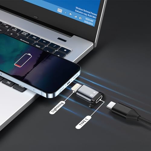Image of Kinsound USB Type C Female to Lighting Adapter Converter with 30W PD Fast Charging, Data Transfer & Audio Connector for iPhone 13 12 11 Airpods iOS Device