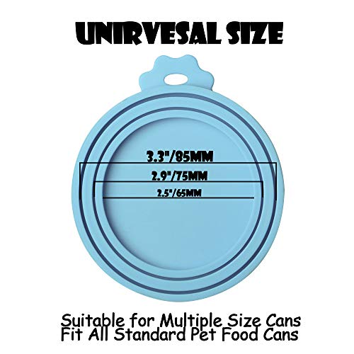 ISKM Dosendeckel 2er-Set Futterdosen Deckel Tierfutter Lebensmittelechtes Silikon Katzenfutter Dosen Deckel BPA Frei & FDA-Zulassung 3 in1 Passform Katzen & Hunde (Cyan) - Image 3